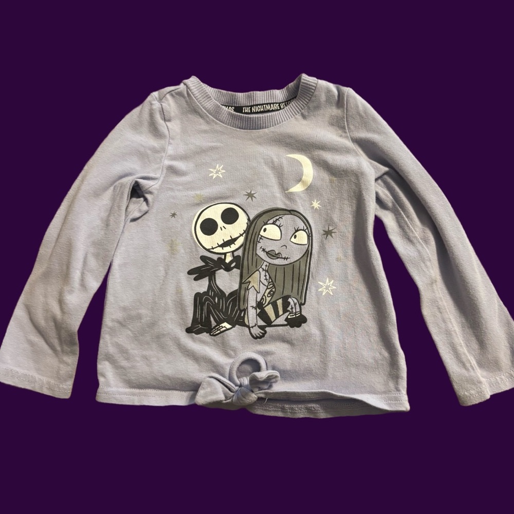 Disney’s Nightmare Before Christmas Light Purple Long Sleeve Size 2T Halloween 🎃